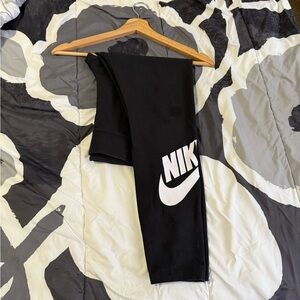 Nike Black and White Logo Leggings